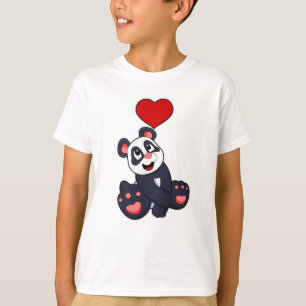 Panda with Heart T-Shirt