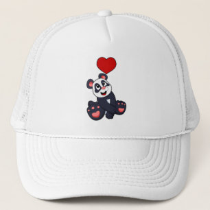 Panda with Heart Trucker Hat