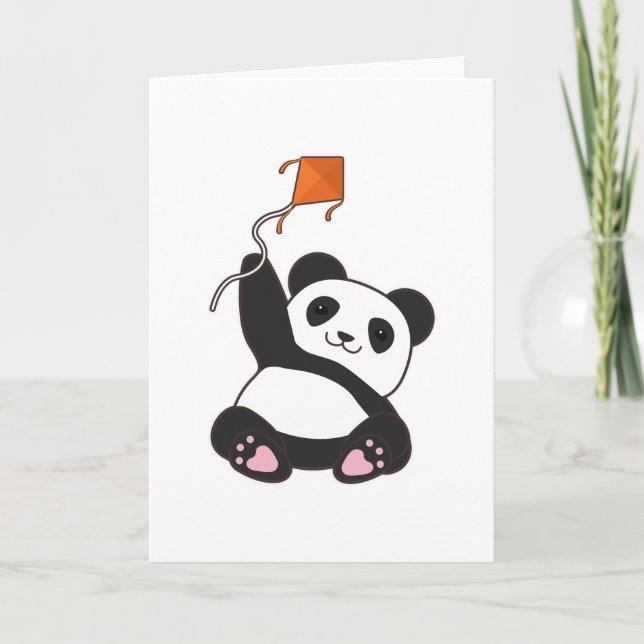 Panda with Kite Card (Front)