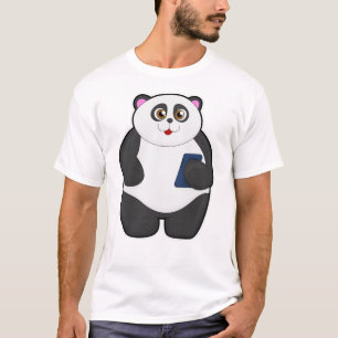 Panda with Mobile phone T-Shirt