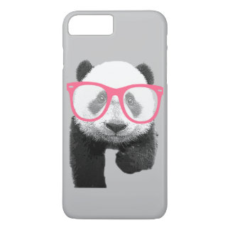 Panda with Pink Glasses Cute Funny Phone 7+ Case