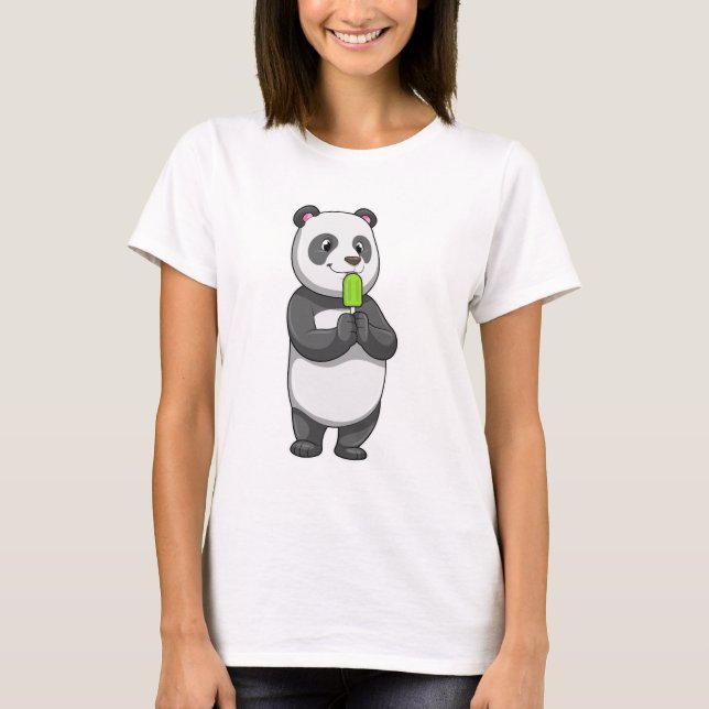 Panda with Popsicle T-Shirt (Front)
