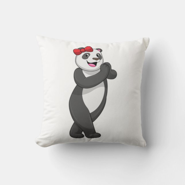 Panda with Ribbon Cushion (Front)