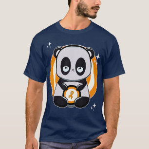 Panda With Ribbon Leukemia Awareness 1 T-Shirt