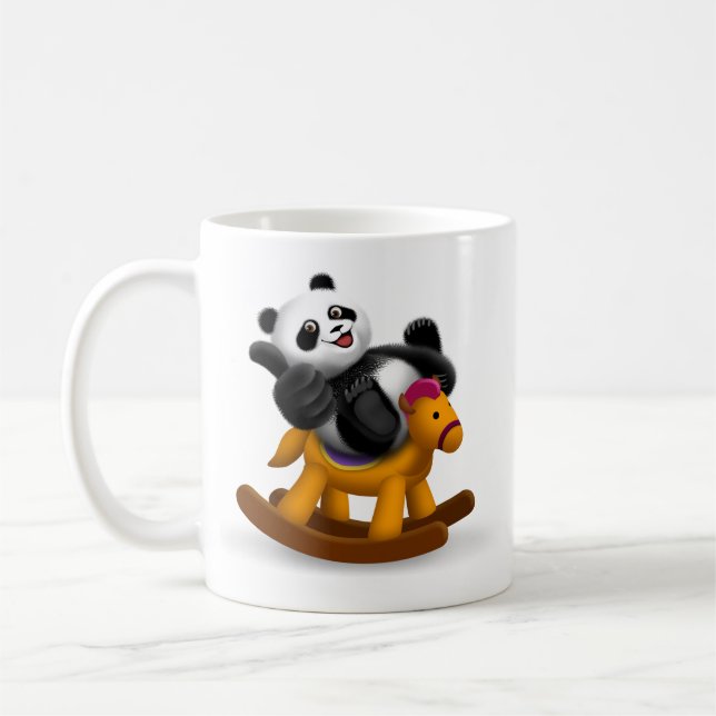 Panda with Rocking Horse Mug (Left)