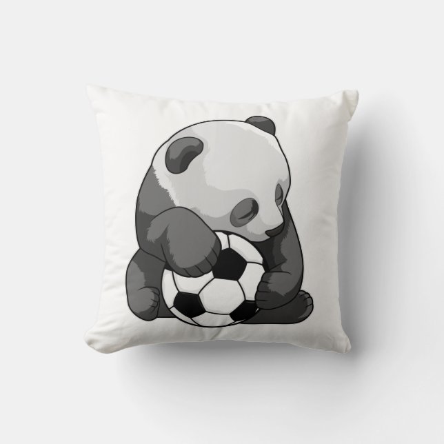 Panda with Soccer ball Cushion (Front)