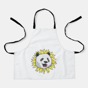 Panda with Sunflower Apron