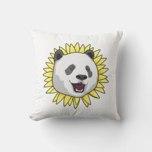 Panda with Sunflower Cushion
