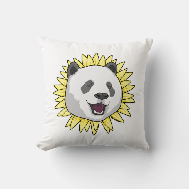 Panda with Sunflower Cushion (Front)