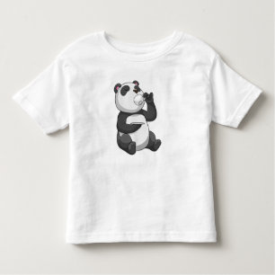 Panda with Tea Cup Toddler T-Shirt