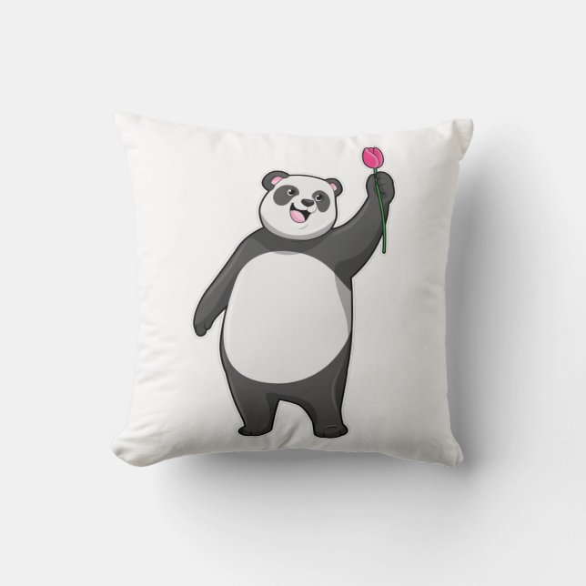 Panda with Tulip Cushion (Front)