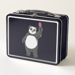 Panda with Tulip Metal Lunch Box