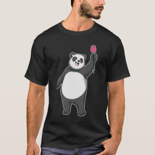 Panda with Tulip T-Shirt