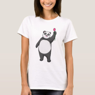 Panda with Tulip T-Shirt