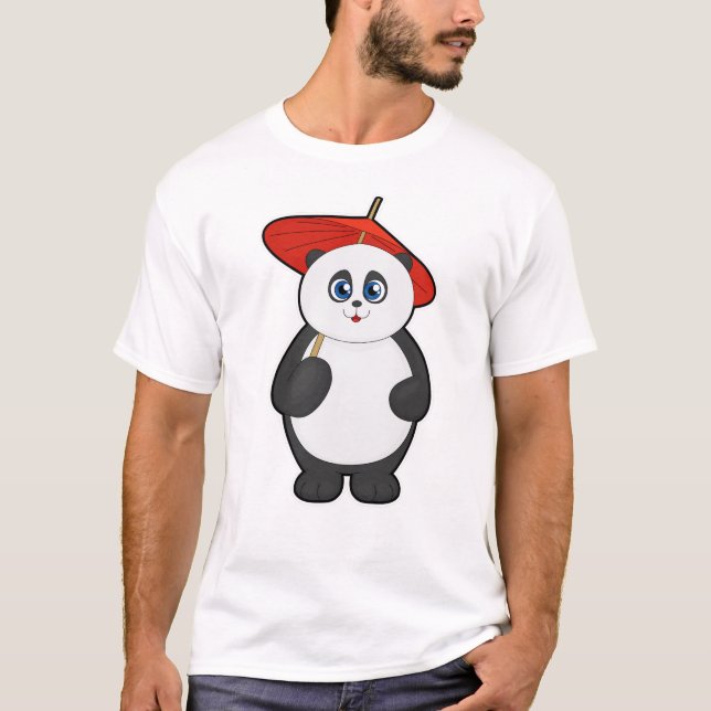Panda with Umbrella T-Shirt (Front)