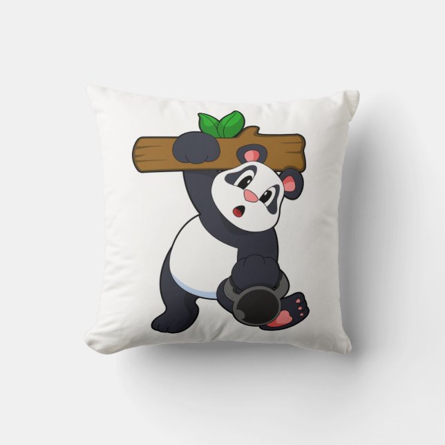 Panda with Wood at Strength training Cushion (Front)