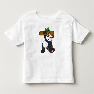 Panda with Wood at Strength training Toddler T-Shirt