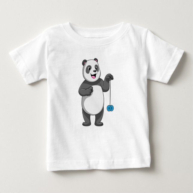 Panda with Yo-yo Baby T-Shirt (Front)