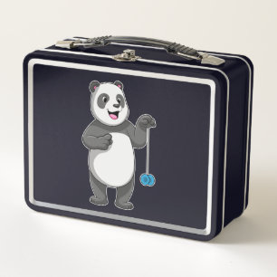 Panda with Yo-yo Metal Lunch Box