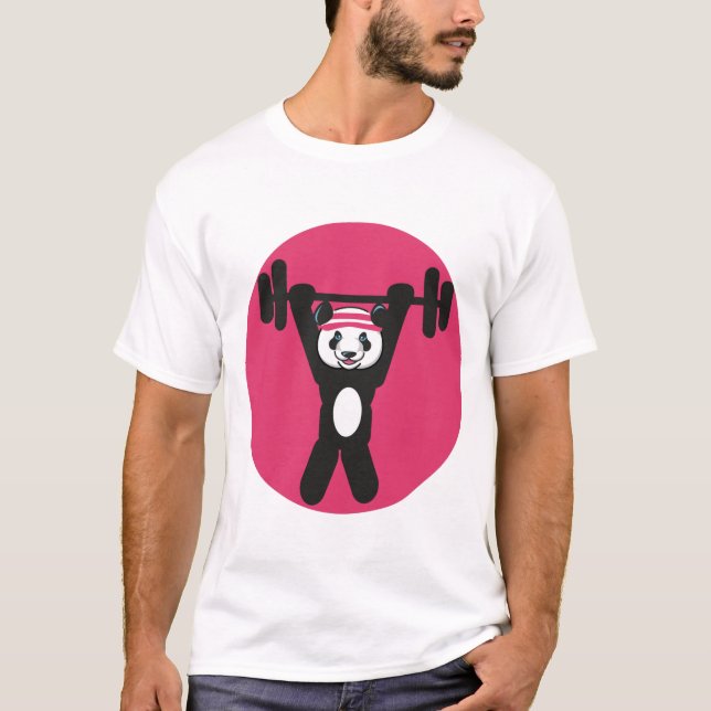 Panda Working Out T-Shirt (Front)