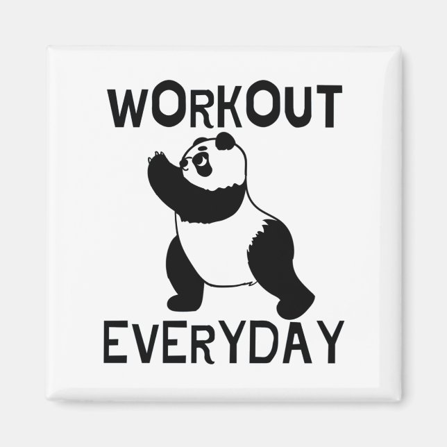 Panda Workout Gym Magnet (Front)