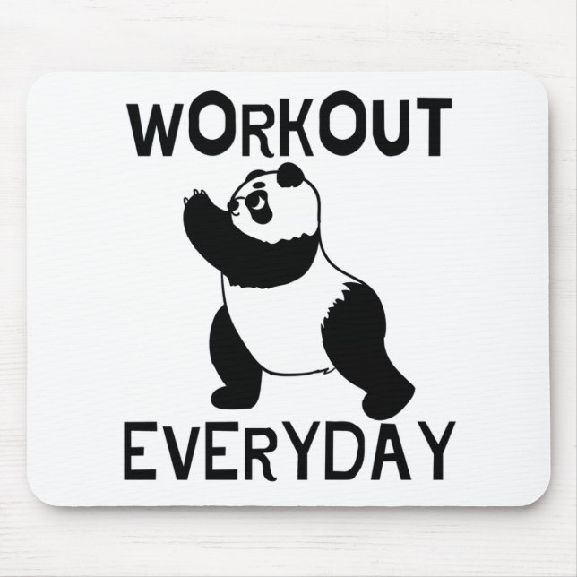 Panda Workout Gym Mouse Pad (Front)