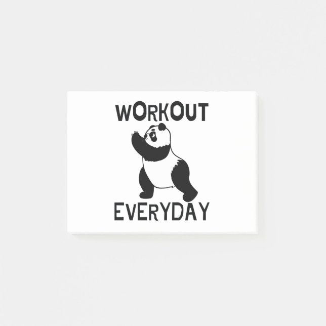 Panda Workout Gym Post-it Notes (Front)