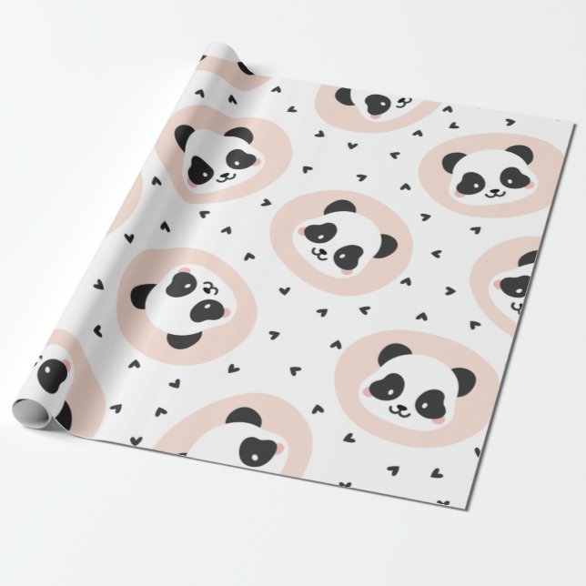 Panda Wrapping Paper (Unrolled)