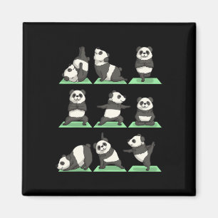 Panda Yoga Pose Zen Cute Workout Exercise Yogi Fun Magnet
