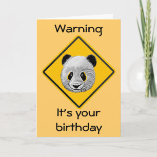 Panda Yourself Cartoon Sketch Birthday Card