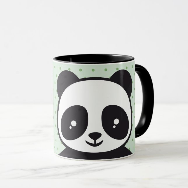 Pandabär cup - green | (Front Right)