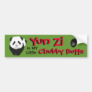 pandacub, paw copy, Yun Zi, Yun Zi, Chubby Butt... Bumper Sticker