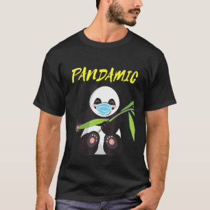 Pandamic Bamboo Bear With Mask Pandemic Dad Panda T-Shirt
