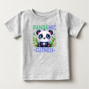 Pandamic Cuteness pun. Cute baby Panda cartoon T-Shirt