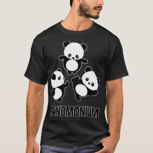 Pandamonium TShirt  Funny Panda Bear Pun Tee