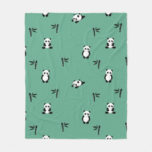 Pandas Adorable  Fleece Blanket (Front)