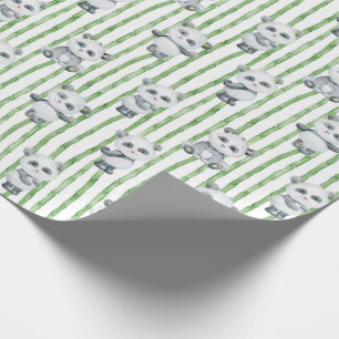Panda's and Bamboo Wrapping Paper