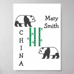 Pandas and Bamboos Poster