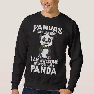 Pandas Are Awesome Funny Cute Panda Boys Girls Sweatshirt