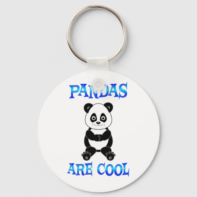 Pandas are Cool Key Ring (Front)