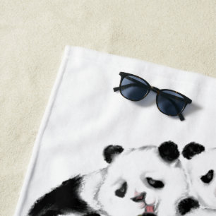 Pandas Beach Towel