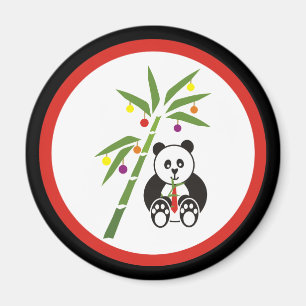 Panda's Christmas Meal! Magnet