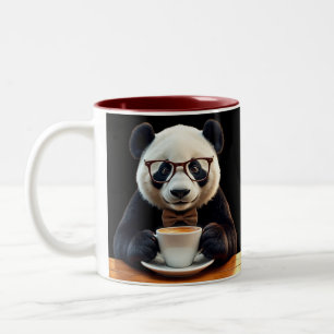Panda's Coffee Break Two-Tone Coffee Mug