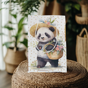 Panda's Floral Adventure Medium Gift Bag