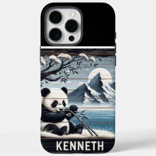Panda's Forest Haven: Bamboo Indulgence iPhone 16 Pro Max Case