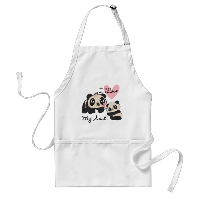 Pandas I Love My Aunt Standard Apron (Front)