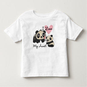 Pandas I Love My Aunt Toddler T-Shirt