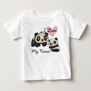 Pandas I Love My Nana Baby T-Shirt