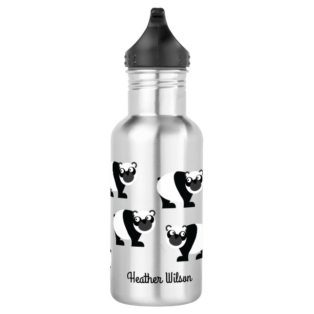 Pandas Kids Water Bottle with Name (Right)