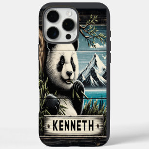 Panda's Mountain Vista: Bamboo Treat iPhone 16 Pro Max Case